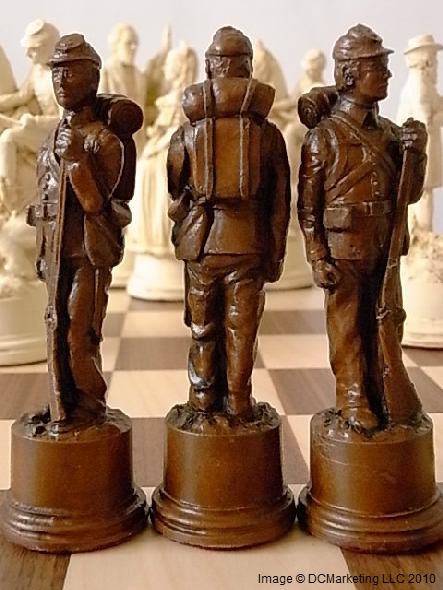 American Civil War Plain Theme Chess Set